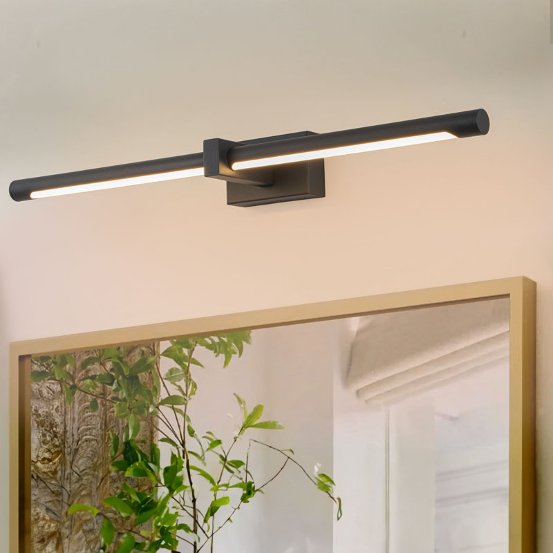 Brody Hardwired Dimmable LED Aluminum Wall Mounted Picture Light Finish: Matte Black