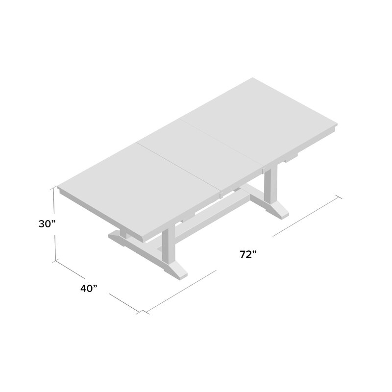 ian extendable solid wood dining table