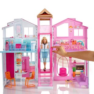 Mattel Barbie® 3-Story Townhouse Dollhouse Playset Replacement Orange Chair Part 
