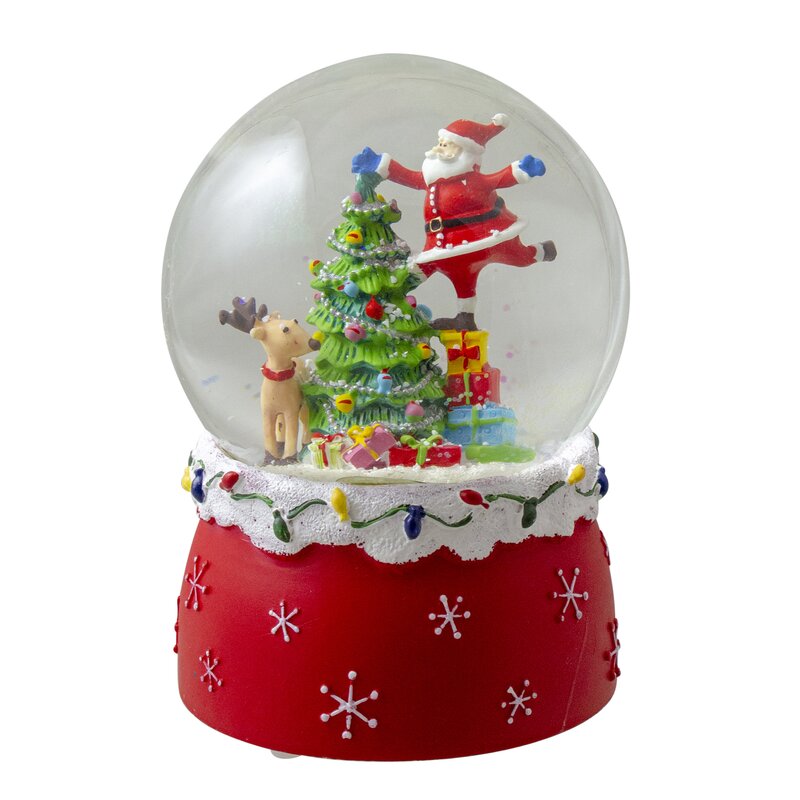 Northlight Musical Tree Tabletop Snow Globe | Wayfair