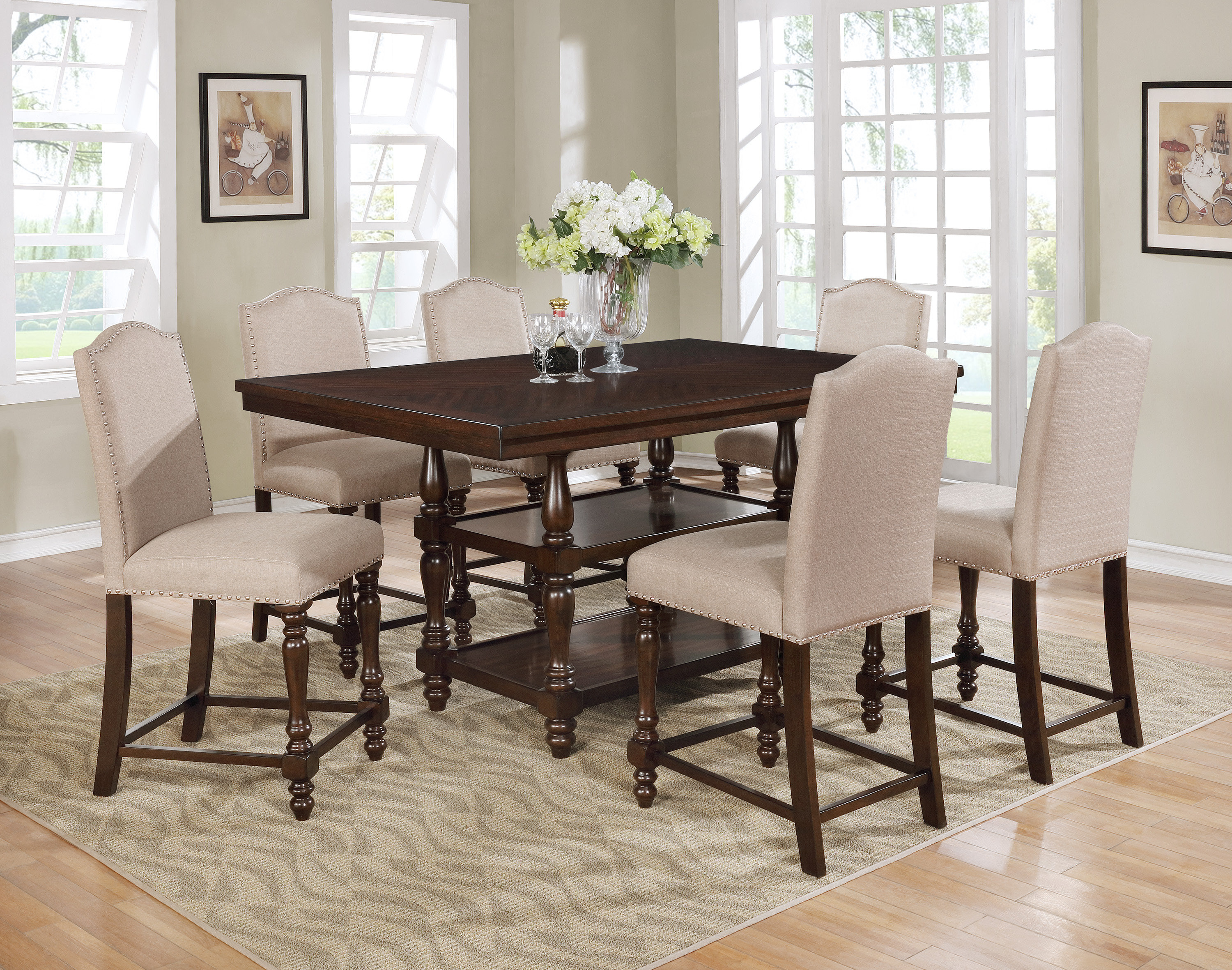 lettner counter height dining room table