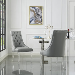 Hannatou Upholstered Dining Chair (Set of 2) (Set of 2) by Everly Quinn