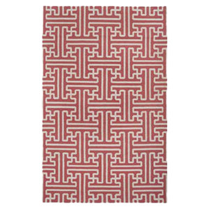 Brinda Coral/Ivory Area Rug