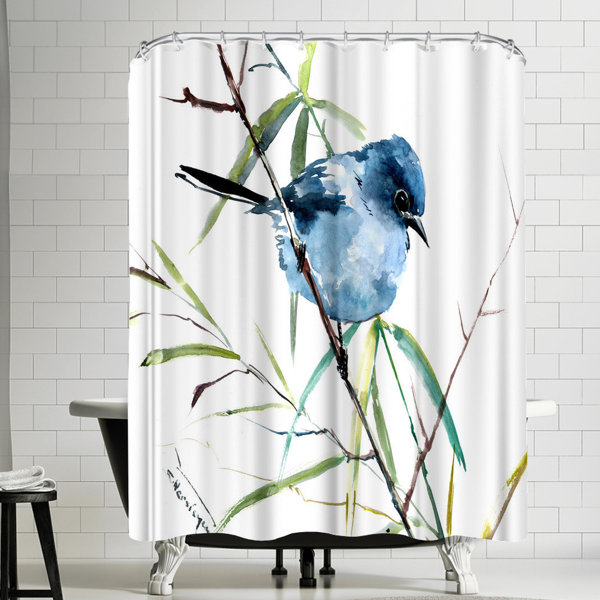 East Urban Home Suren Nersisyan Mountains Bluebird Single Shower Curtain Wayfair
