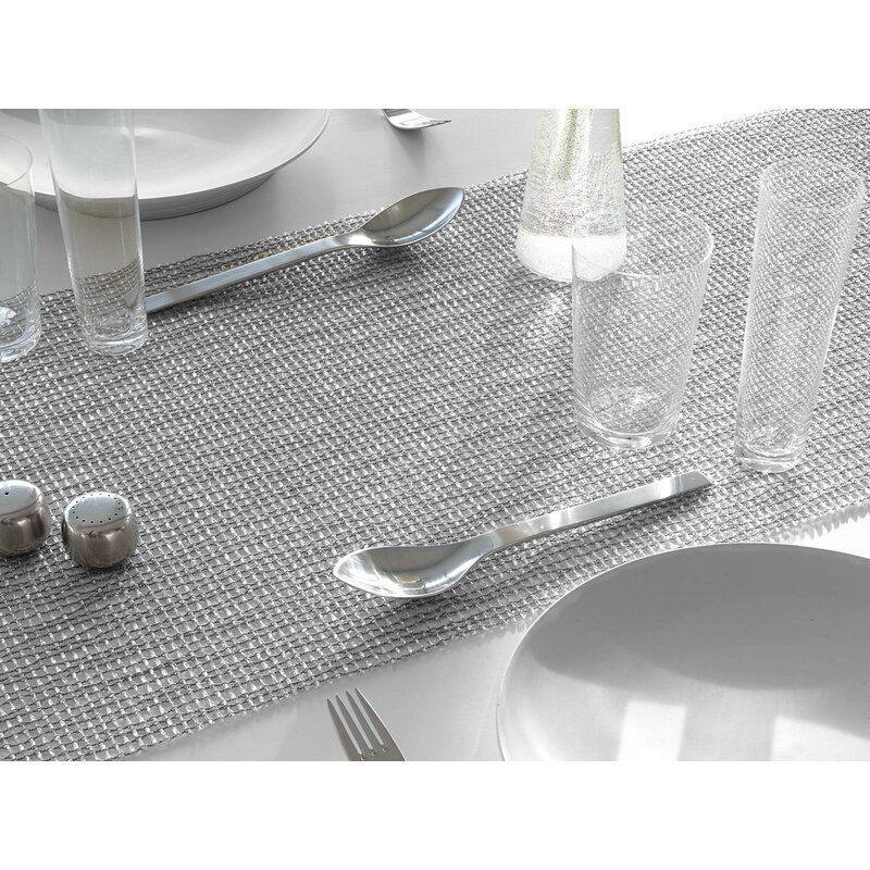 silver table runner