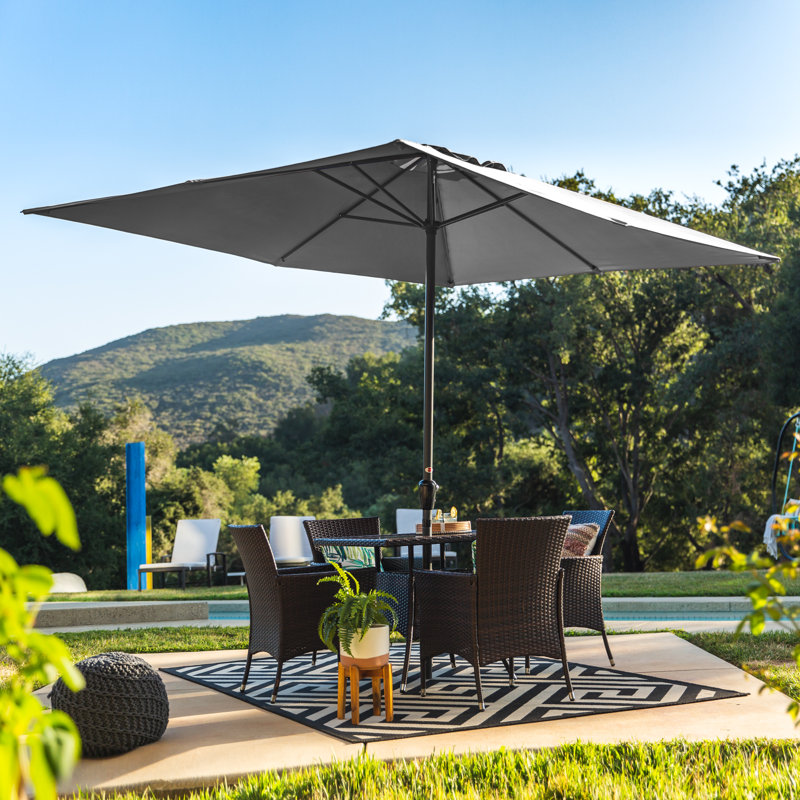 Freeport Park Beahm 11 X 8 Rectangular Market Umbrella Wayfair