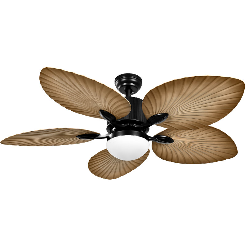 Tenisha 5 - Blade LED with Remote Control and Light Kit Included Blade Finish: Brown