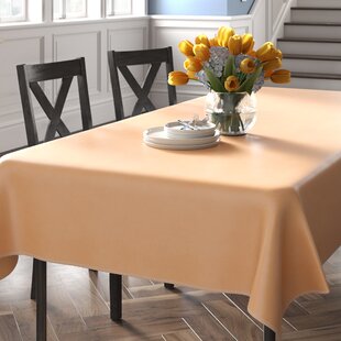 Flannel Backed 6 Gauge Heavy Duty Tablecloth Yourtablecloth Heavy Duty Vinyl Rectangle or Square Tablecloth Wipeable Tablecloth with Vivid Colors & Many Sizes 52 x 70 Banana 