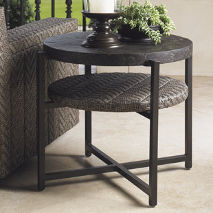 Blue Olive Steel Side Table