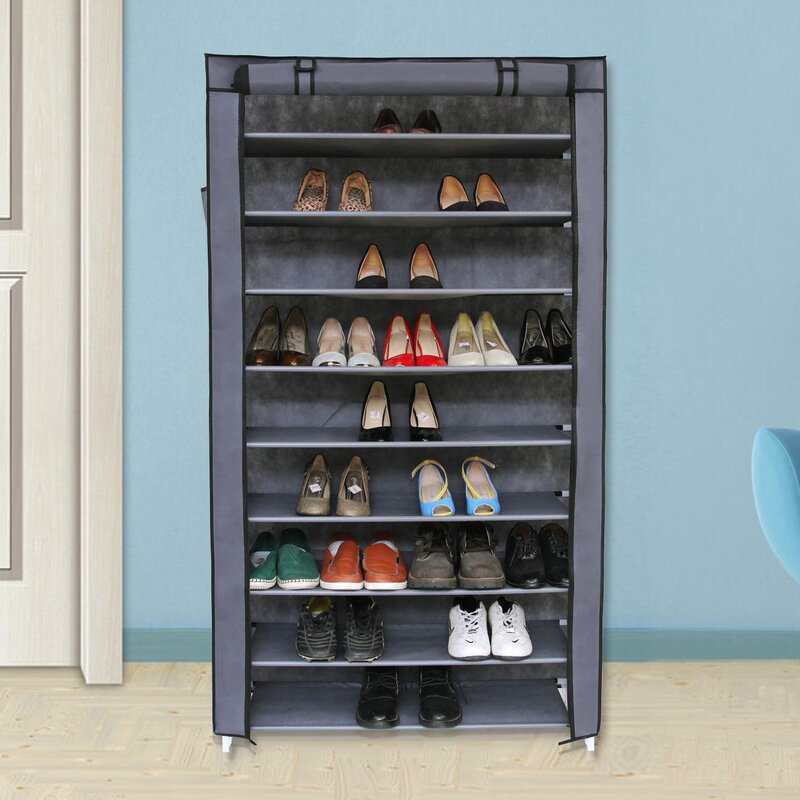 Rebrilliant 10 Tiers 45 Pair Shoe Rack Reviews Wayfair