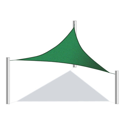 ALEKO 16 Triangle Shade Sail  Color: Green