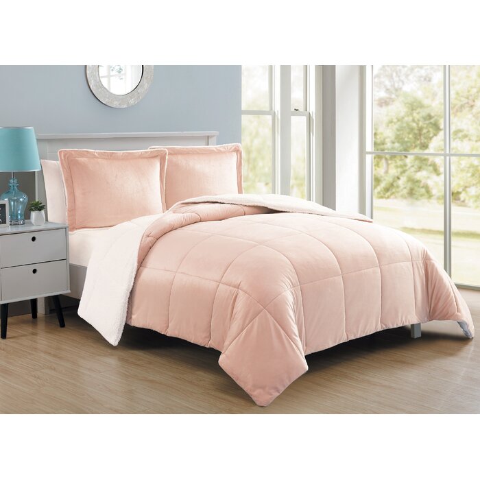 Red Barrel Studio Geneva Micro Mink Reversible Comforter Set