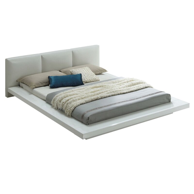 Latitude Run® Jacinda Low Profile Queen Upholstered Platform Bed 