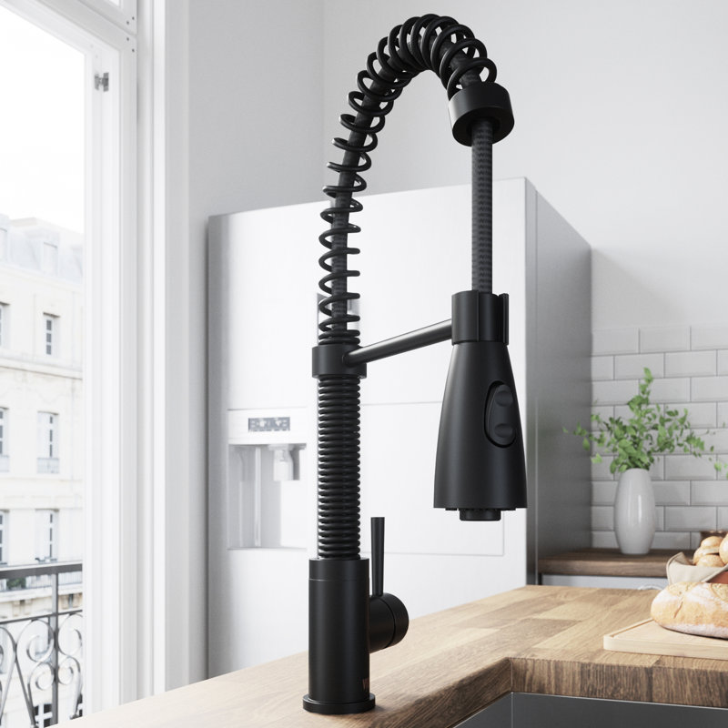 Vigo Brant Pull Down Single Hand Kitchen Faucet Reviews Wayfair