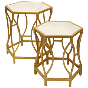 Maynard Shaped 2 Piece Nesting Tables