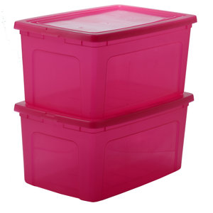 2-tlg. Aufbewahrungsbox Modular aus Kunststoff v..