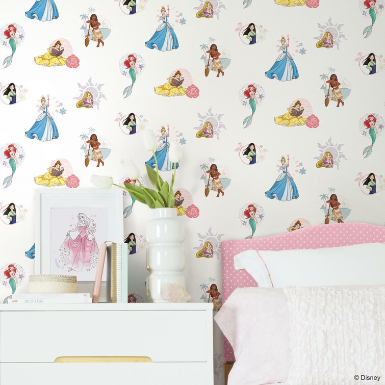 York Wallcoverings DISNEY PRINCESS POWER PEEL & STICK WALLPAPER ...