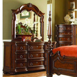Ellsworth 9 Drawer Dresser with Mirror by Astoria Grand
