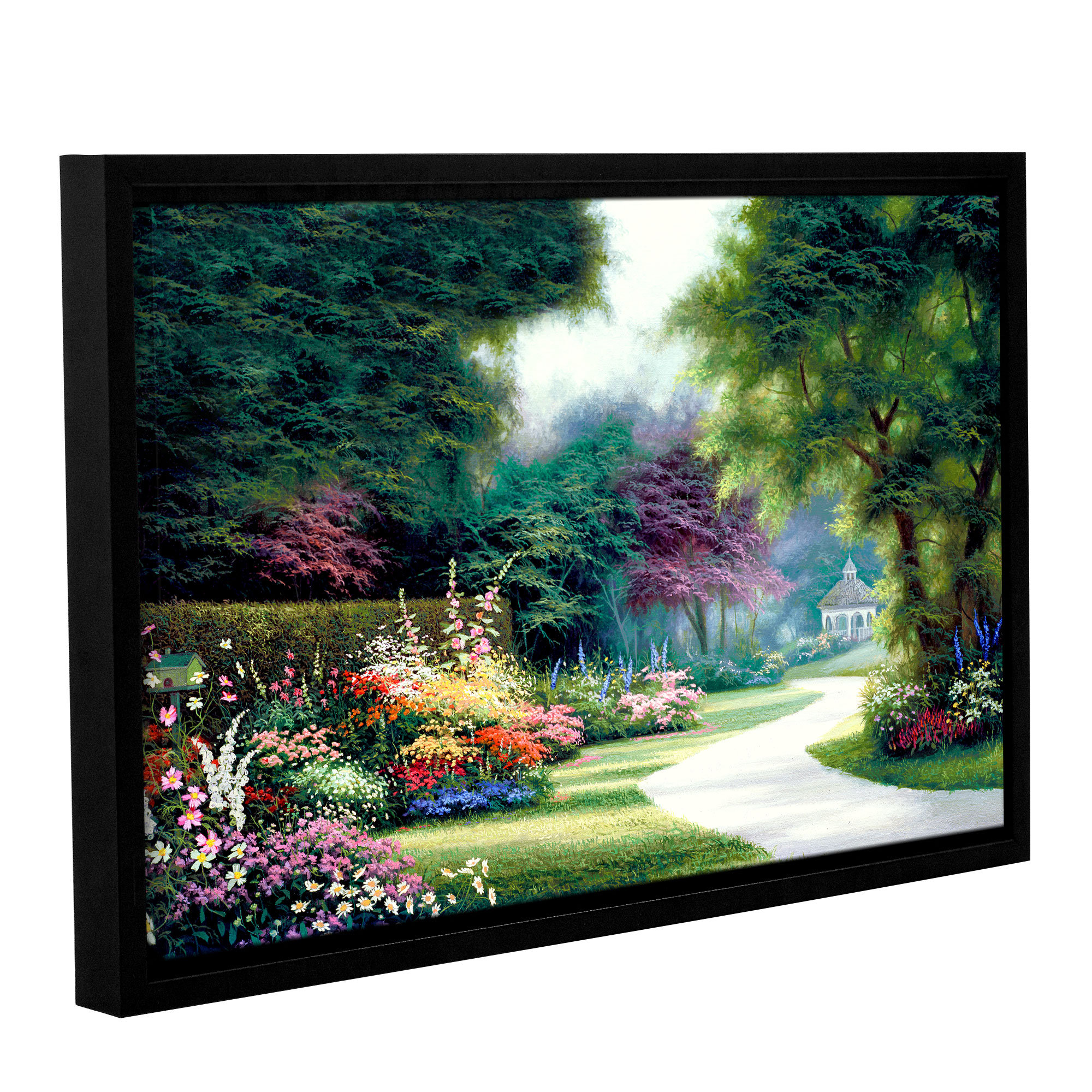 Winston Porter Garden Birdhouse Painting on Canvas Wayfair