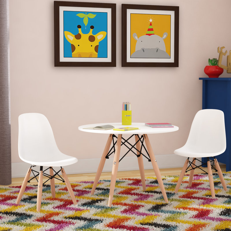 Homer 3 Piece Round Table and Chair Set Homer 3 Piece Round Table and Chair Set