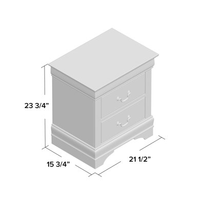 Waynesburg 2 - Drawer Solid Wood Nightstand