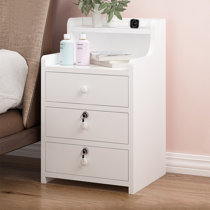 Sasha 3 Drawer Bedside Table Wayfair