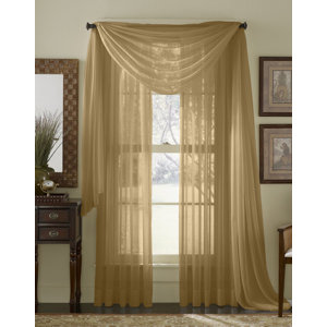 Solid Sheer Rod Pocket Curtain Panels (Set of 2)