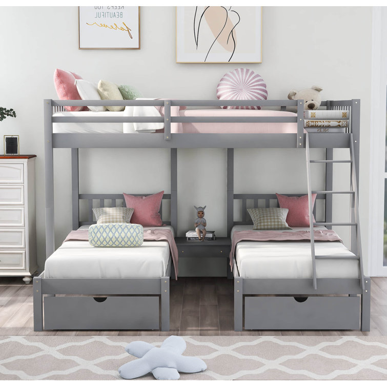 full size triple bunk beds