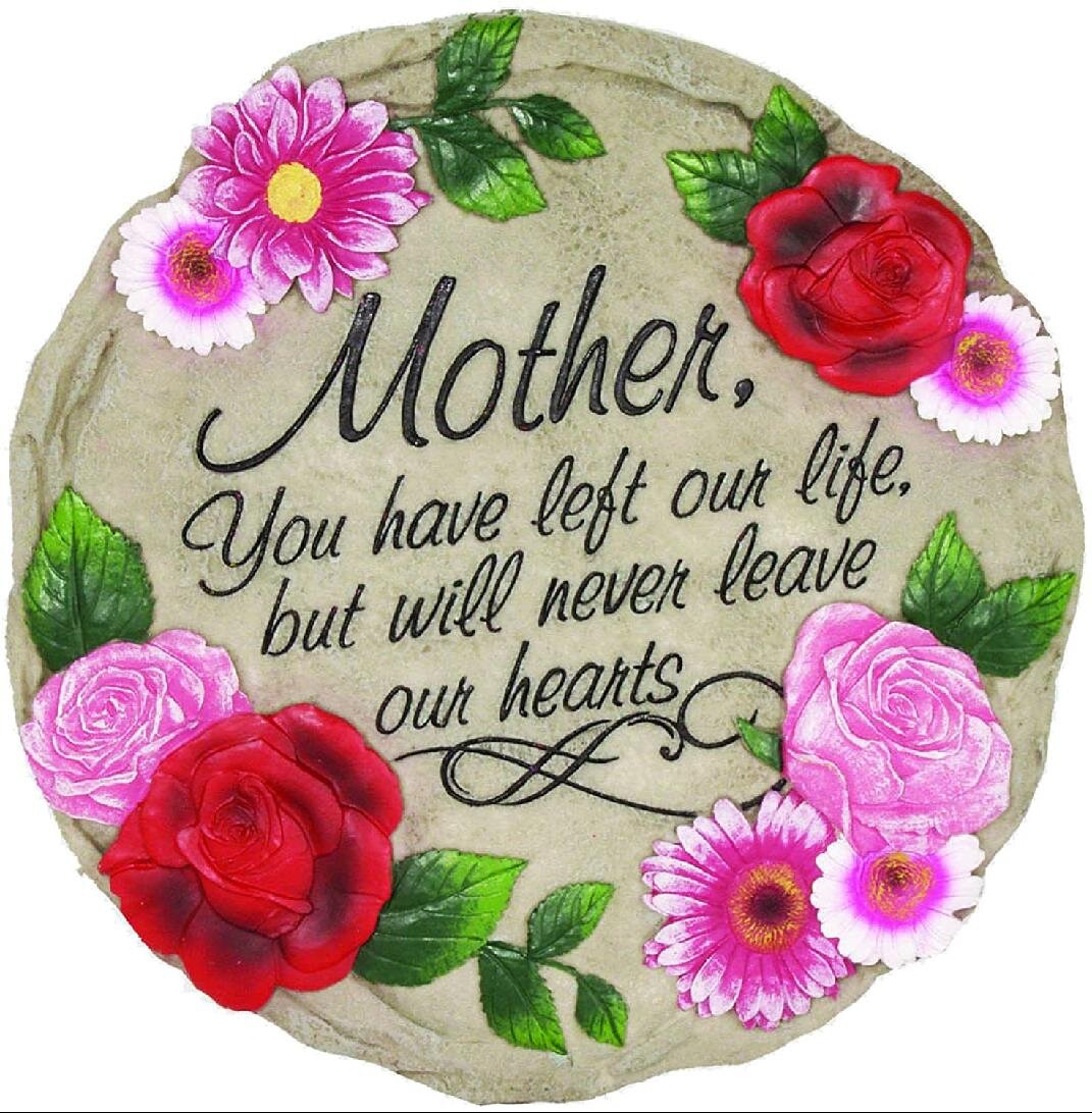 In MEMORY of A Loving Mother Memorial Garden Stepping Stone 9.5"  by Spoontique 