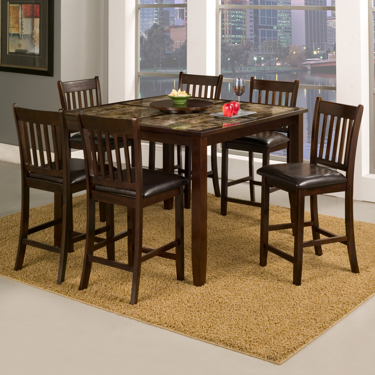 large counter height dining table