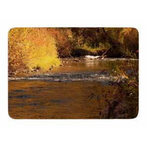 Autumn Stream by Sylvia Comes Memory Foam Bath Mat