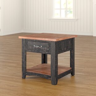 Soham Solid Wood End Table With Storage By Three Posts