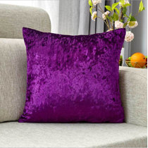 purple velvet lumbar pillow