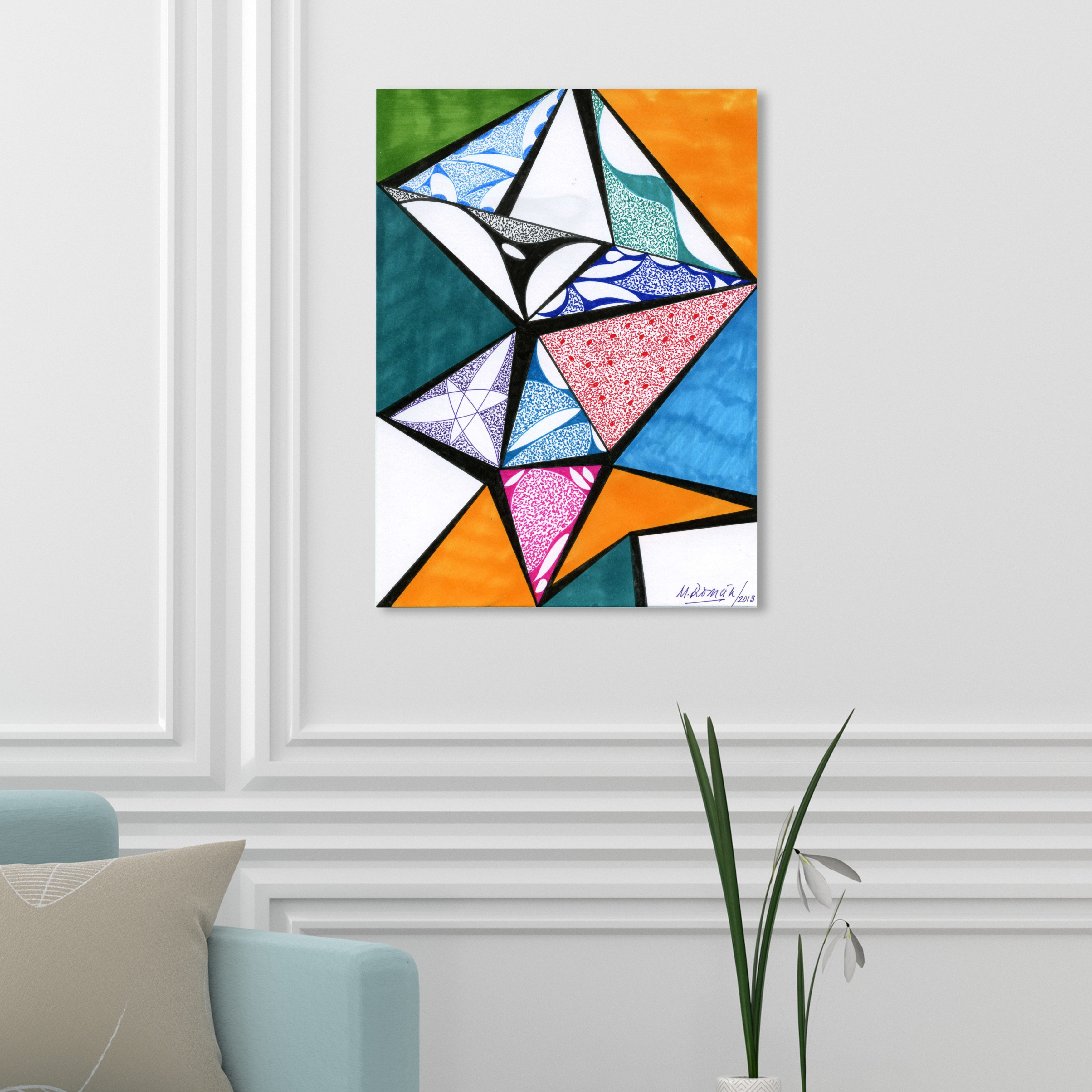 World Menagerie Divided Wrapped Canvas Painting Wayfair