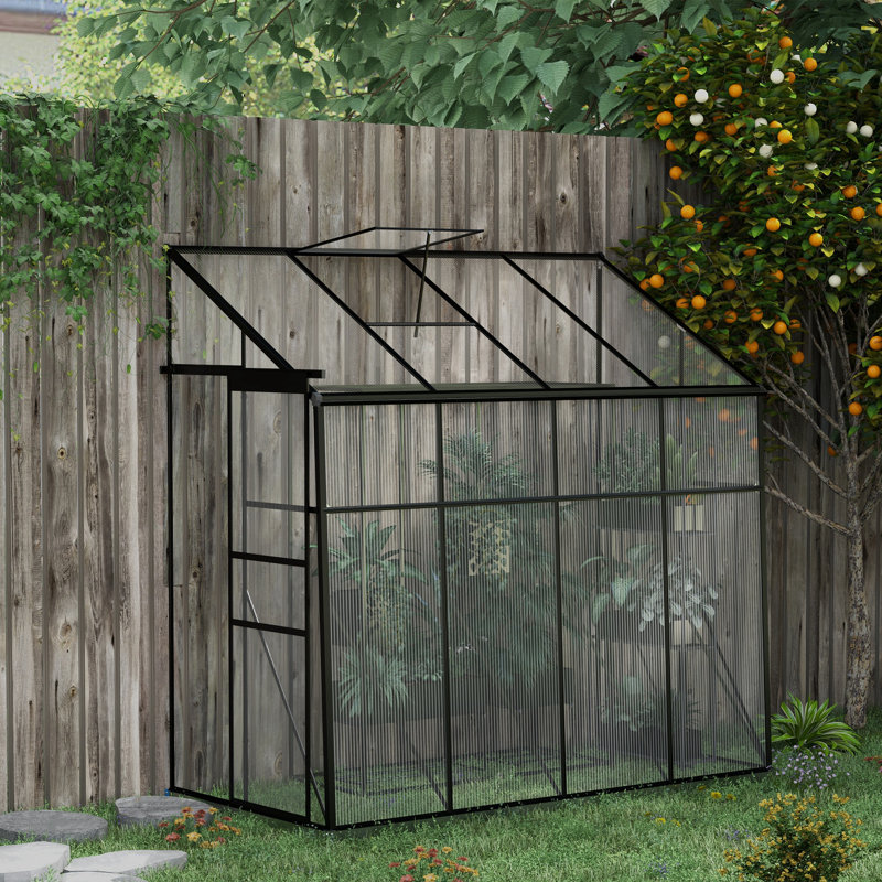 ( incomplete box 2/2) 50' D Lean-To Greenhouse Size: 99.5" x 50"