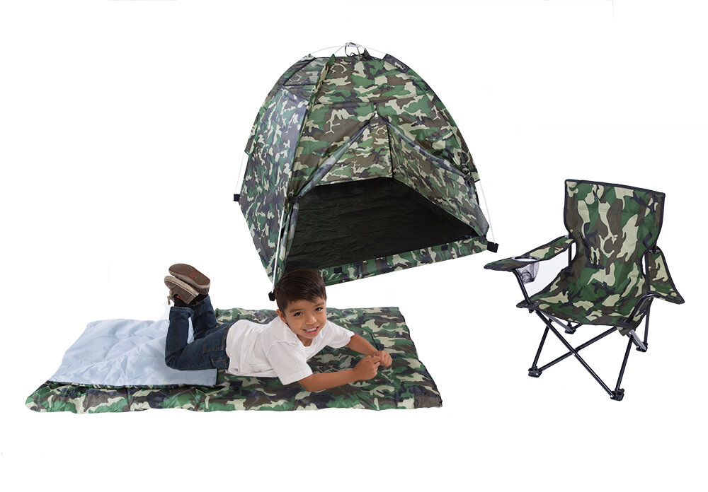 Pacific Play Tents Camo 3 Piece Play Tent & Reviews | Wayfair
