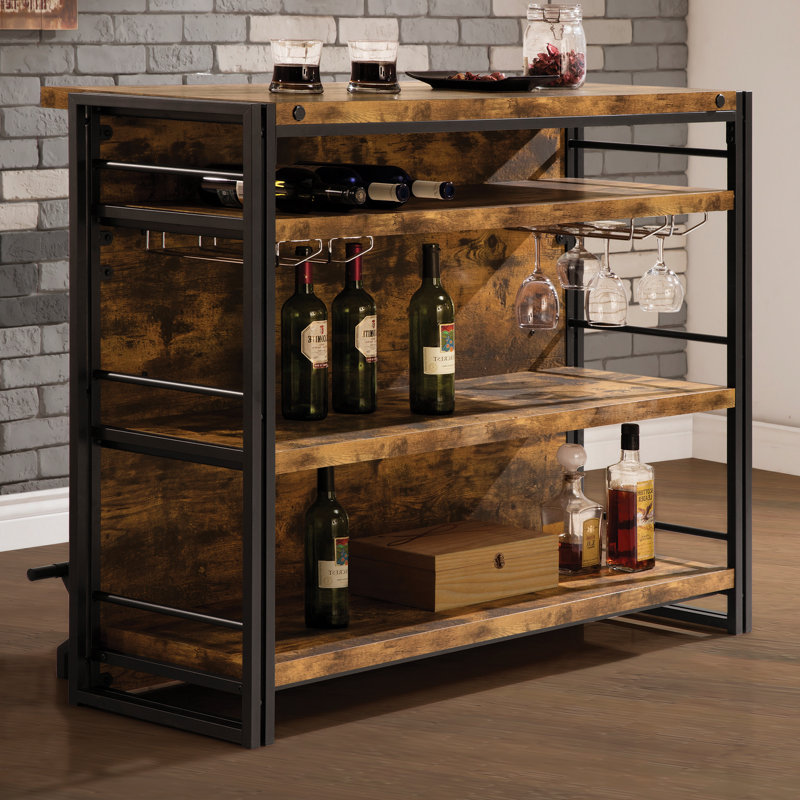 17 Stories Pigott Bar Set With Wine Storage Wayfair Pigott Bar Set With Wine Storage