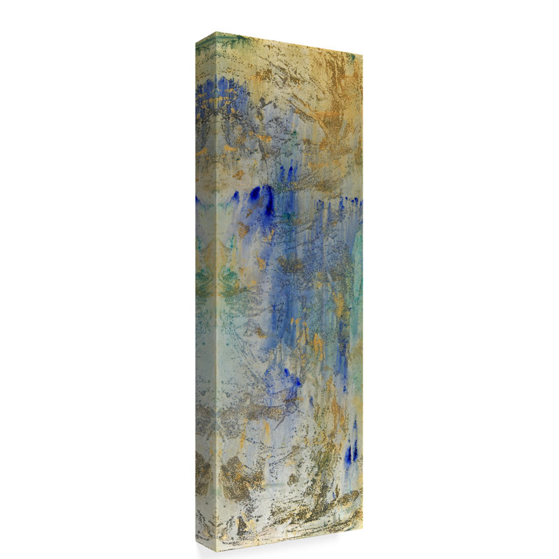 Trademark Art Enchanted Blue Yellow Acrylic Painting Print On