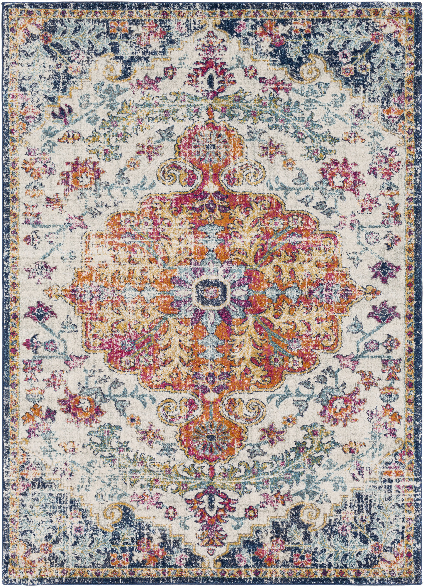 Mistana Hillsby Blue Orange Area Rug Reviews Wayfair