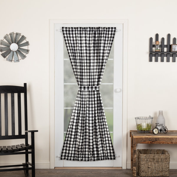 Black And Tan Check Curtains Wayfair