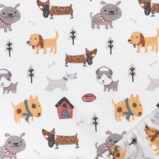 dog print crib sheets