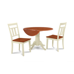 Chesterton Transitional 3 Piece Wood Dining Set ..