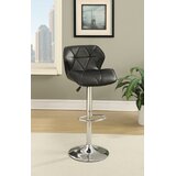 Champlost Tufted Leather Adjustable Height Bar Stool (Set of 2) by Ebern Designs