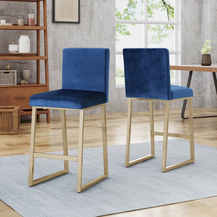 velvet counter stools set of 3