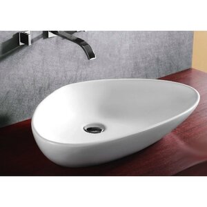 Ceramica Oval Vessel Bathroom Sink