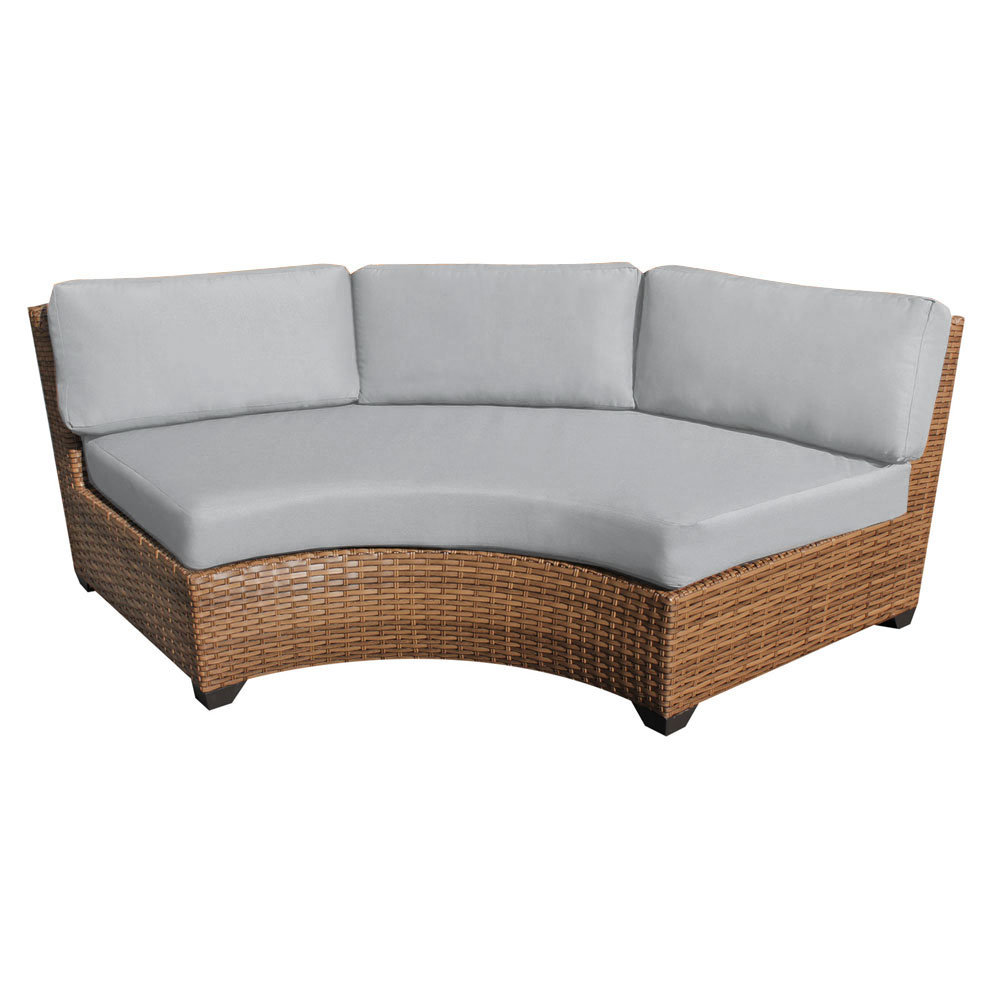 Waterbury Curved Armless Patio Sofa With Cushions Reviews