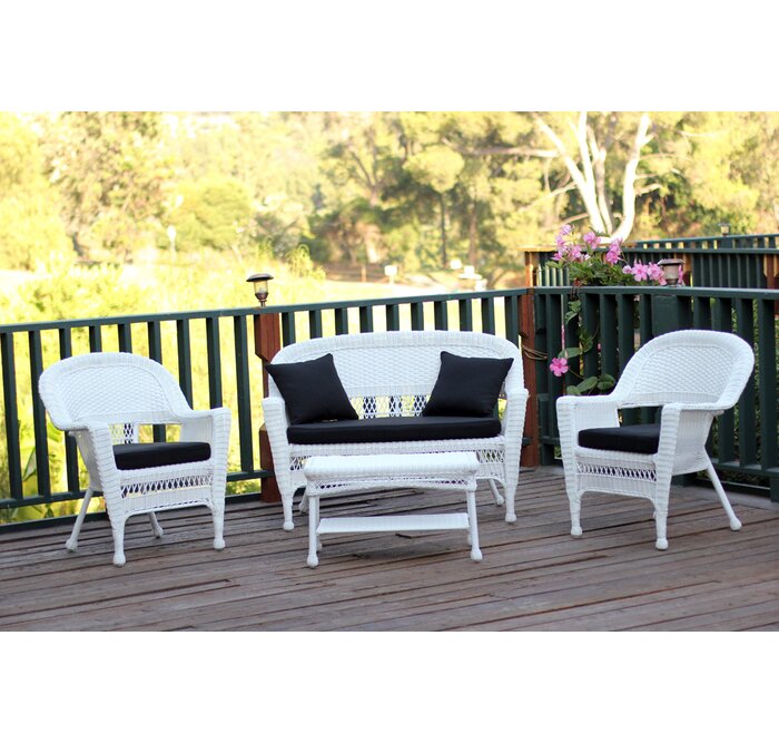 White Wicker Porch Furniture Sets