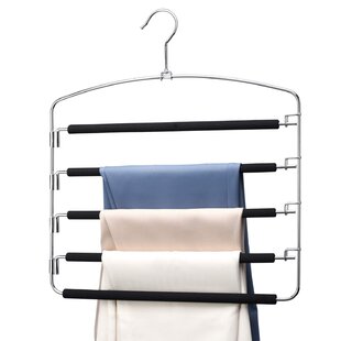 2 Multi Purpose Hanger Pants Rack Hanger 5 Layer SType Scarf Tie Organizer Metal 