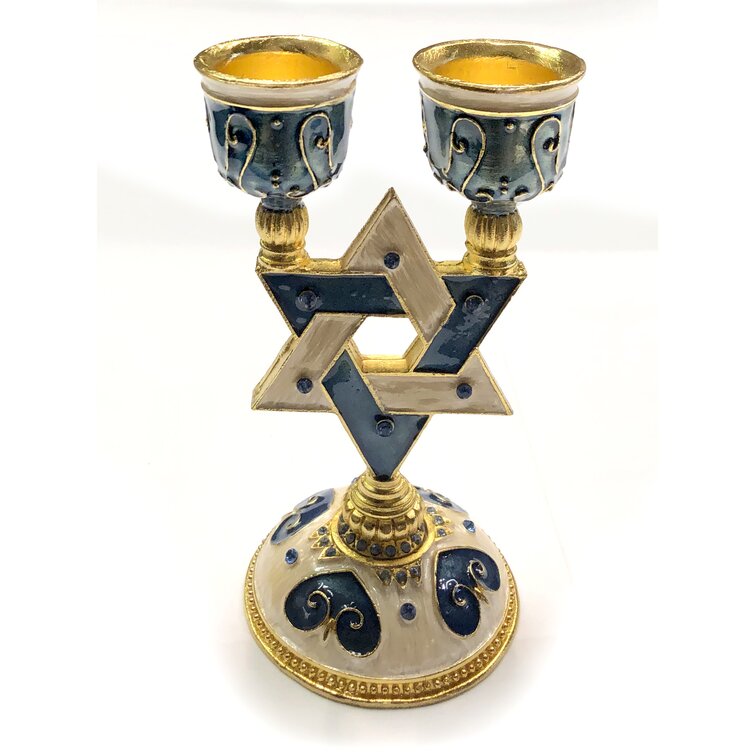 World Menagerie Star of David Small Crystal Candlestick & Reviews | Wayfair