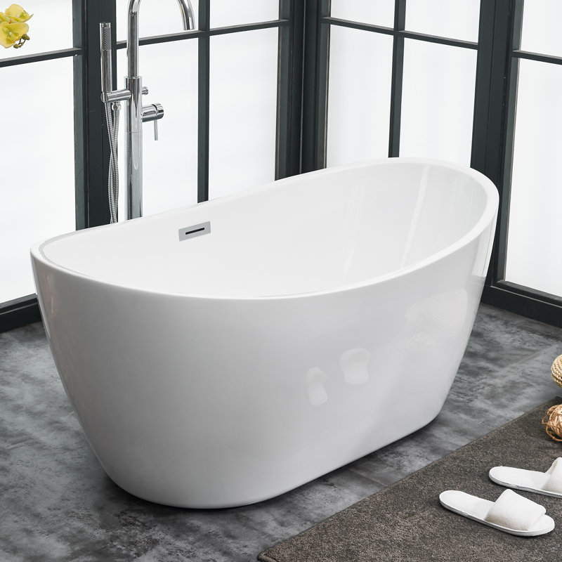 Elegant Lighting 54 Inch Soaking Double Slipper Bathtub In ...